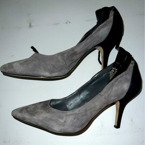 Suede Colorblock Pumps